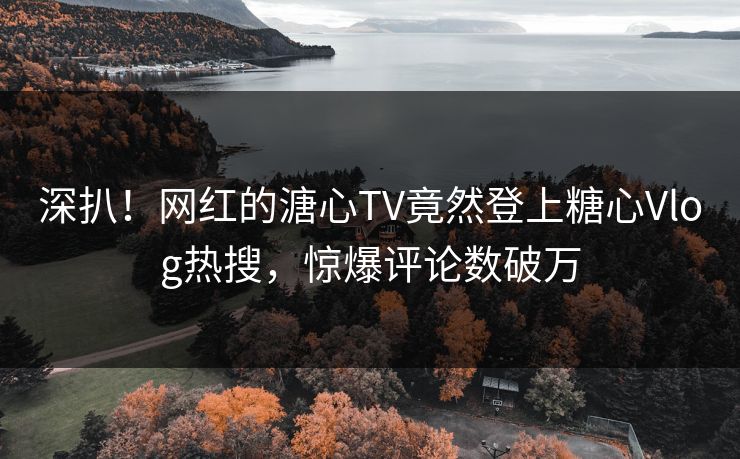 深扒！网红的溏心TV竟然登上糖心Vlog热搜，惊爆评论数破万