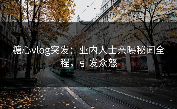 糖心vlog突发：业内人士亲曝秘闻全程，引发众怒