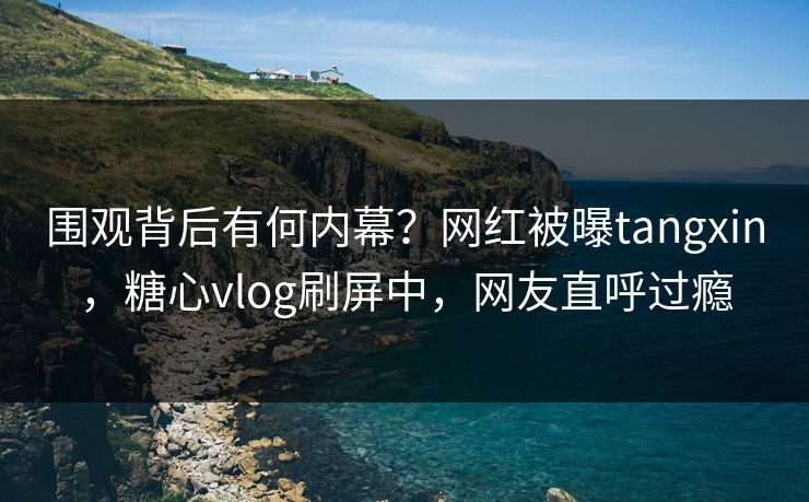 围观背后有何内幕？网红被曝tangxin，糖心vlog刷屏中，网友直呼过瘾
